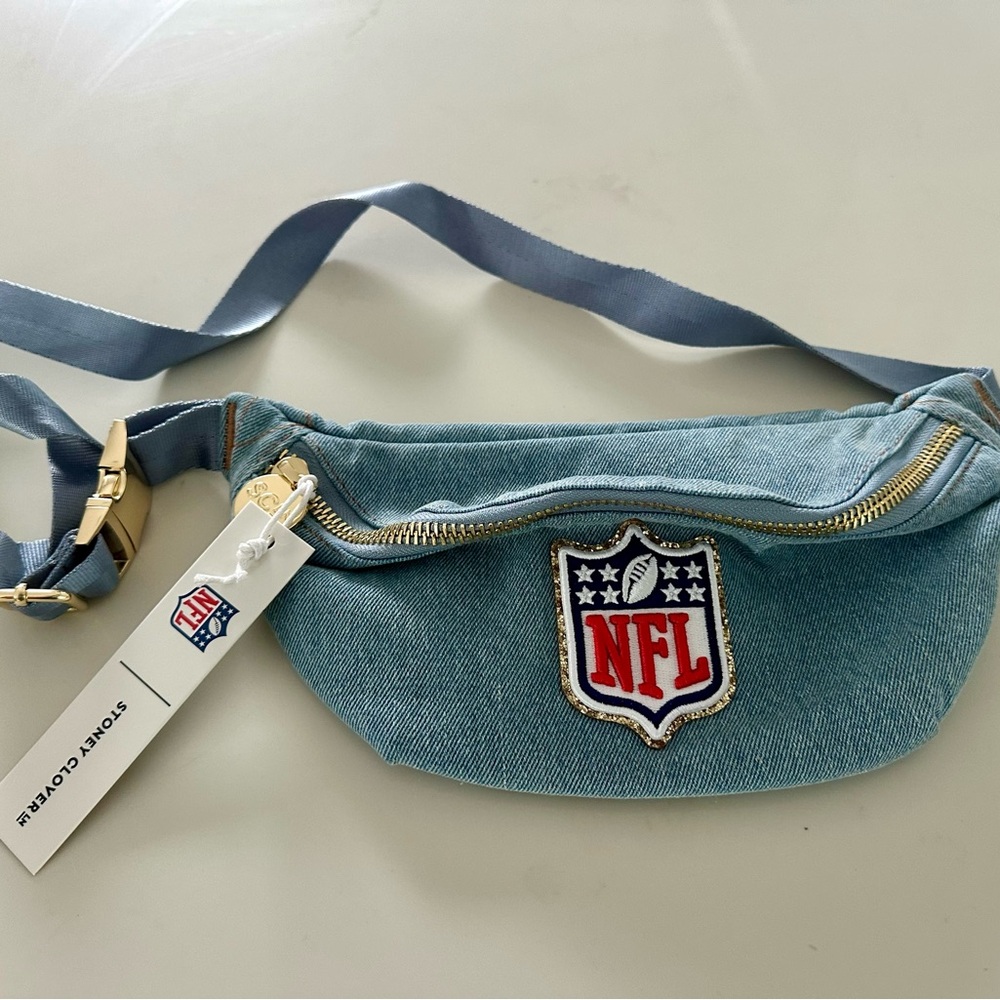 Stoney Clover Lane NFL Blue Denim Pouch